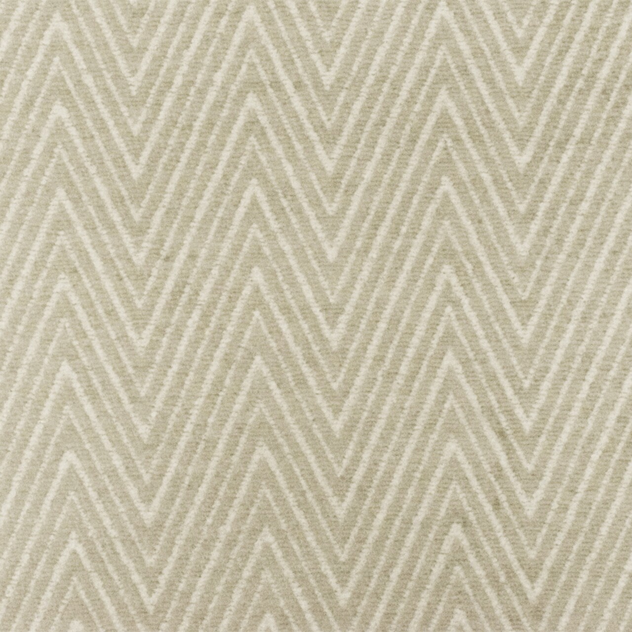 White-Beige Chevron Poly Chenille Woven Home Decorating Fabric By the Yard